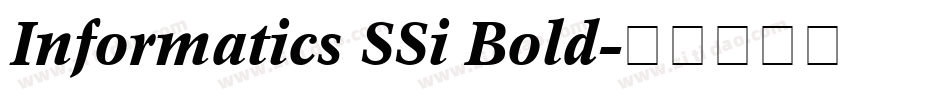 Informatics SSi Bold字体转换
